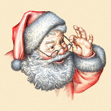 Engrave Santa Claus Portrait