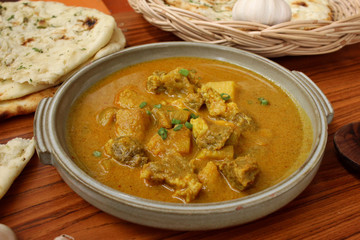 Poster - Indian naan bread with curry