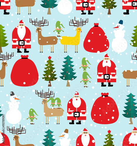 Materiał do szycia Winter-Muster für Weihnachten und Neujahr. Nahtlose Hintergrund f