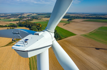 Wall Mural - Aerial view on the windmills