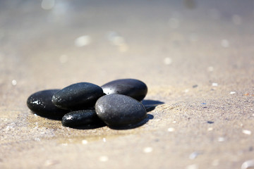 Poster - Pebbles on seashore