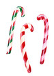 watercolor candy cane isolated on white