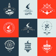 © zlomari - Set of yacht club logo collection.