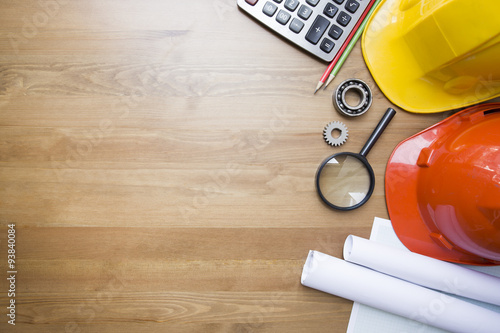 Fotografie, Obraz engineer desk background ,project ideas concept