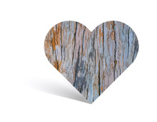Texture Of Wooden Pattern In Heart Shape