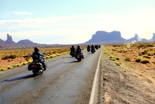 Bikers In Monument Valley