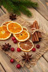 Sticker - Spices and dried oranges