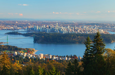 Fototapete - The city of Vancouver in British Columbia, Canada