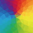 Color wheel abstract geometric rumpled triangular background low poly style. Vector illustration