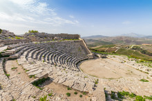 Segesta Temple Amphitheatre Sicily Italy