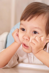 Wall Mural - portrait of beautiful little girl