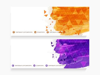 Canvas Print - Abstract web header or banner set.