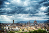 Fototapeta Nowy Jork - grey sky over Florence