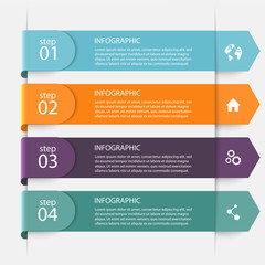 Wall Mural - Vector colorful info graphics for your business presentations.