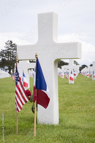 Poster US cemetery cross for an unknown soldier
