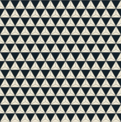 Wall Mural - monochrome grid pattern of triangles
