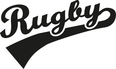 Wall Mural - Rugby word retro