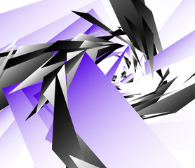 Leinwandbilder - Abstract digital art background, pattern with shattered, edgy sh