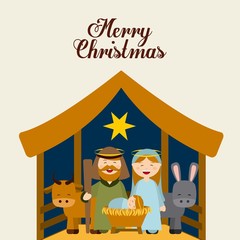 Sticker - Christmas manger characters