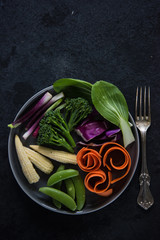 Wall Mural - Farm fresh vegetables on plate