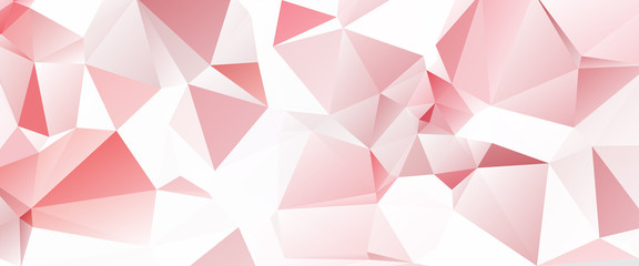 Wall Mural - white red triangular abstract background