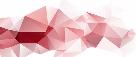 Wall Mural - white red triangular abstract background