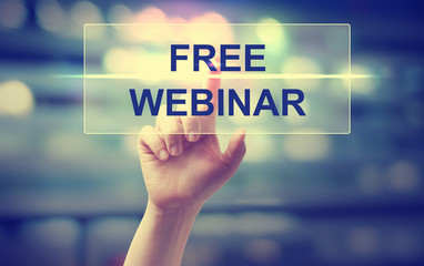 Wall Mural - Hand pressing Free Webinar
