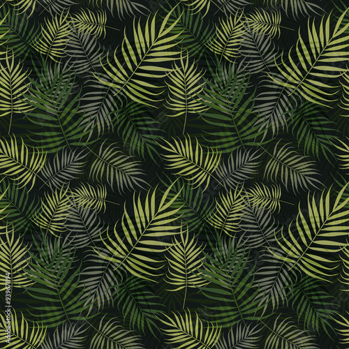 Naklejka - mata magnetyczna na lodówkę Palm leaves pattern