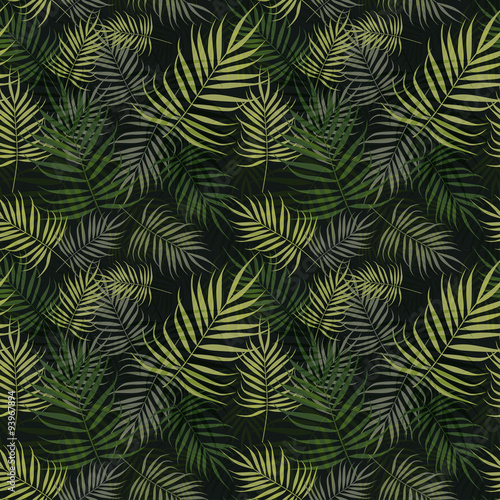 Naklejka na szafę Palm leaves pattern