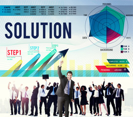 Wall Mural - Solution Problem Solving Business Strategy Concept