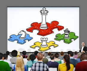 Sticker - Chess Minded Game Tactics Leadership Strategy Concept