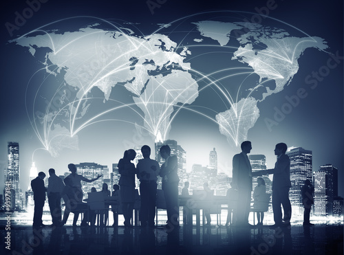 Fotografie, Obraz Business People Meeting Discussion Global Business Concept