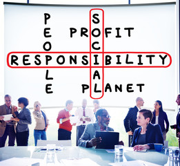 Wall Mural - Social Responsibility Reliability Dependability Ethics Concept