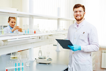 Wall Mural - working in lab