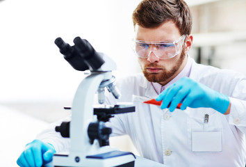 Wall Mural - chemist in lab