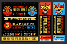 Mexican Wrestler Set. Lucha Libre