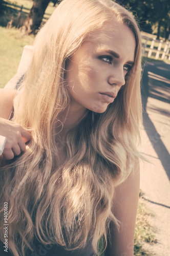 Bella Ragazza Bionda Malinconica Buy This Stock Photo And Explore Similar Images At Adobe Stock Adobe Stock