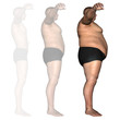 © high_resolution - Human man fat and slim concept isolated