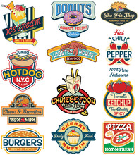 Vector Vintage Food Labels