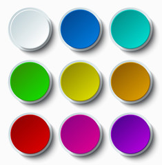 Wall Mural - vector modern colorful web buttons set