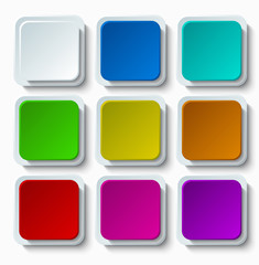 Wall Mural - vector modern colorful web buttons set