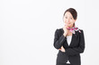 © taka - portrait of asian businesswoman on white background