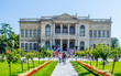Dolmabahce Palace is at the bank of Bosphorus strait and was built in 1856.