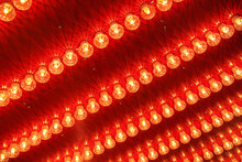 Fair Lights Yellow On Red - Texture Or Background