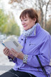 © DariaTrofimova - elderly woman  resting on   bench