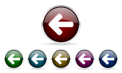 Poster - back vector icon set
