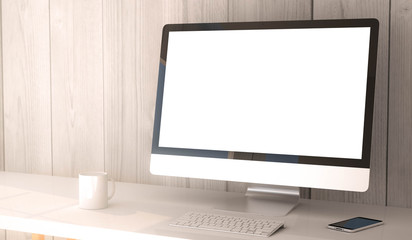 Wall Mural - desktop computerblank