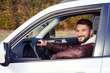 © ArtFamily - happy man driving his car