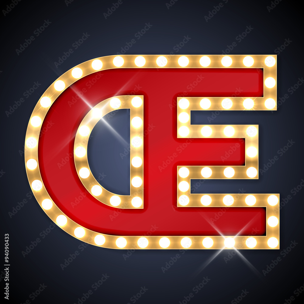 Oe Sign Vector illustration of retro signboard letter OE ligature Stock Vector ...