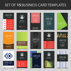Wall Mural - 15 Colorful Vertical Business Cards